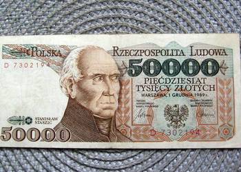 Polska 50000 zł 1989r - seria - D -Staszic