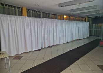 Zasłony białe na rzepy 2,4 x 4 m 3szt