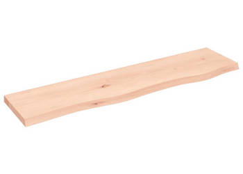 Półka 80x20x2 cm surowe lite drewno dębowe WM-363539