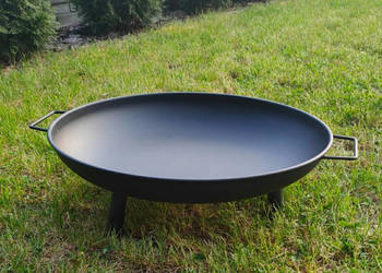 Palenisko ogrodowe stalowe 58 cm z rączkami do przenoszenia