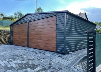 Garaż blaszany 7x6 Wzmocniony Profilami. PRODUCENT SZYBKA REALIZACJA