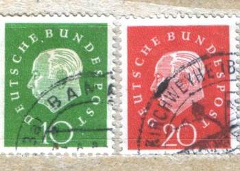 Zn. RFN Mi 302 - 5, 7, 8, 20, 1 kas 1959