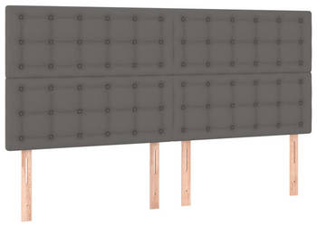 Zagłówki do łóżka 4 szt szare 100x5x78/88cm sztuczna skóra WM-3116444