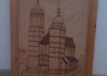 Kościół Mariacki w Krakowie. Obraz wypalany.
