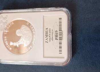 Stare monety Medal Jan Paweł II Zambia / 268