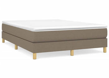 Rama łóżka bez materaca taupe obita tkaniną 140x190 cm WM-3120610