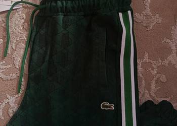 Spodnie dresowe męskie Lacoste Monogram - ciepłe wygodne, rozmiar L