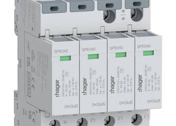 Ogranicznik przepięć SPD T2 4P 4 + 0 TN-S In=20kA Up1,35kV SPE