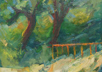 obraz olejny - "Drzewa", drzewa obraz, ręcznie malowany obra