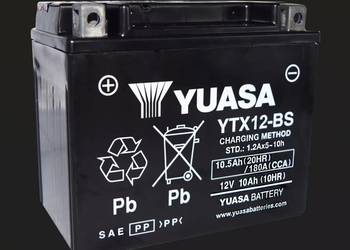 NOWY Akumulator motocyklowy YUASA YTX12-BS AGM 10,5Ah 180A