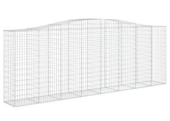 Kosze gabionowe 4 szt 400x50x140/160 cm galwanizowane żelazo WM-3145984