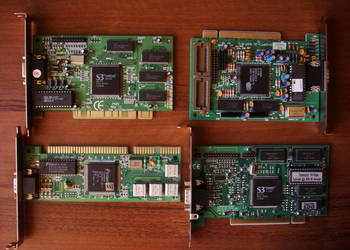 Karty graficzne retro. Trident, Cirrus, Logic S3 Trio64V+, S3 Trio64V2/DX