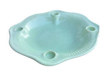 Talerz adwentowy / świecznik ceramiczny, Jasba, Niemcy lata 60. | miętowy Talerz adwentowy / świecznik ceramiczny, Jasba, Niemcy lata 60. | miętowy