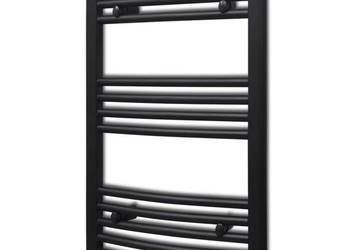 Grzejnik łazienkowy, wygięty, 500 x 764 mm, czarny(SKU:141913)