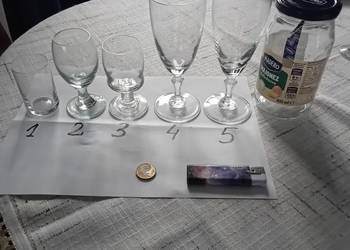 Kieliszki  nowe  rozne  PRL  SPOŁEM  wodka wino i alpaga