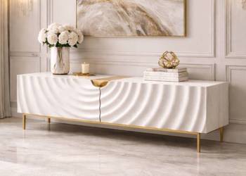 Szafka RTV złota Primavera Glamour Premium 200x40x50