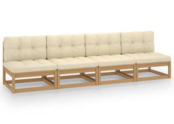 4-osobowa sofa ogrodowa z poduszkami lite drewno sosnowe WM-3076392
