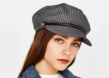 bershka 4219/920/800 M kaszkiet  57 cm w paski