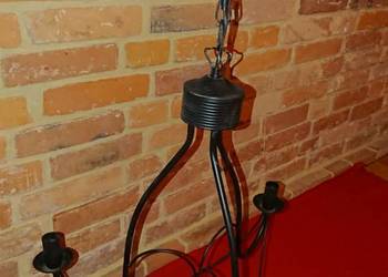Żyrandol metaloplastyka czarny 3 żarówki E14