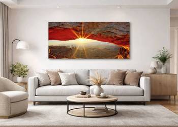 Panoramiczny obraz na płótnie 140x70 cm  Zachód słońca Mesa Arch
