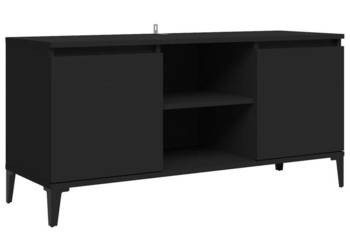 vidaXL Szafka TV, metalowe nóżki, czarna(SKU:805969)