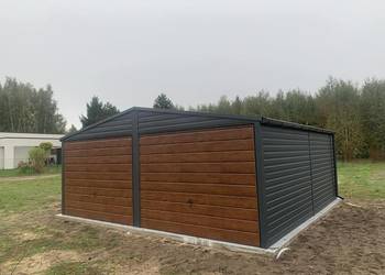 Garaż,garaże blaszane 6x5,6x6 struktura drewna PRODUCENT