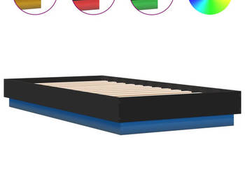 Rama łóżka z oświetleniem LED czarna 75x190 cm WM-839547