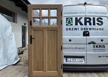 Drzwi zewnętrzne drewniane AMERYKAŃSKIE CZYSTE POWIETRZE MONTAŻ