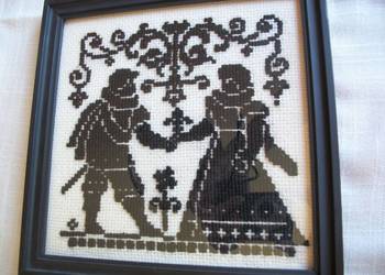 obraz wyszyty krzyżykami
