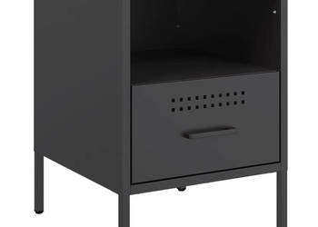 Szafka nocna czarna 36x39x505 cm stal WM-843054