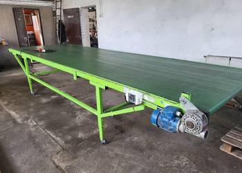 Taśmociąg prosty, przenośnik taśmowy, stół roboczy 500 x 150 cm