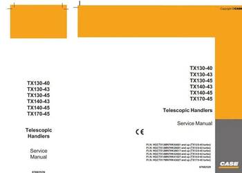 Case TX130-40 TX130-43 TX140-43 TX140-45 TX170-45 instrukcja naprawy PL