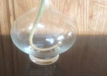 Szklana lampka olejowa z mośiężną końcówką knota