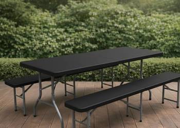 Zestaw cateringowy składany stół + 2 ławki EVENT PRO 180cm