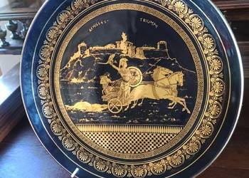 Patera Triumf Achillesa. Ręcznie robiona. Grecja. 24 K Gold. Do powieszenia