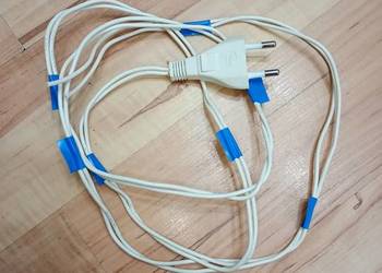 kabel przewód biały 220-240V 1,4m z wtyczką