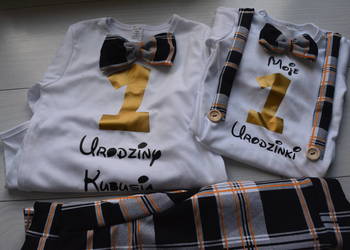 Komplet na roczek rok chłopiec