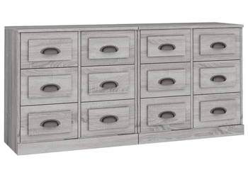 Szafki 2 szt. szary dąb sonoma materiał drewnopochodny WM-3185285