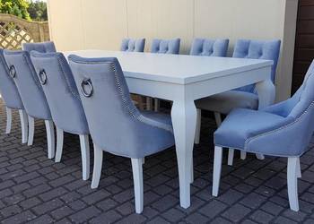 Krzesło z kołatką pikowane tapicerowane hampton glamour nowe