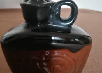Karafka ceramiczna glazurowana, piersiówka.Fajans ZSRR