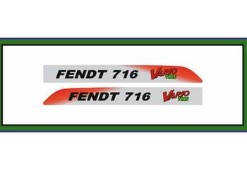 Naklejki na ciagnik FENDT 716 Vario TMS nalepki komplet bardzo mocne
