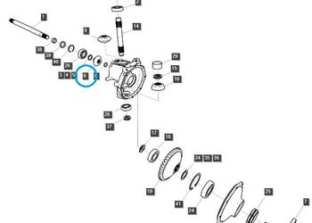 Koło zębate, zębatka stożkowa / TRG400 / LS Tractor 40036072