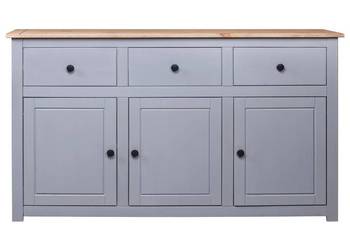 vidaXL Szafka, szara, 135x40x80 cm