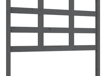 Wezgłowie łóżka szare 1055x4x100 cm lite drewno sosnowe WM-817877