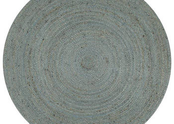 Ręcznie wykonany dywan z juty okrągły 90 cm oliwkowozielony WM-133668