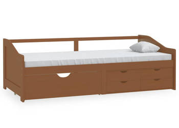 3-osobowa sofa/łóżko z szufladami miodowy brąz 90 x 200 cm WM-322171