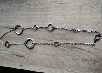 Świetny naszyjnik Fossil duże koła masywny