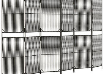 Parawan 6-panelowy szary polirattan WM-365386