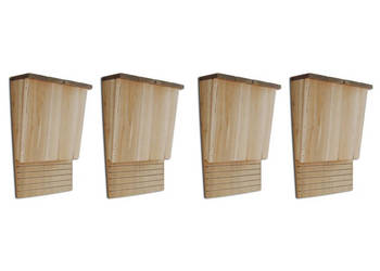 Domki dla nietoperzy 4 szt. 22 x 12 x 34 cm drewniane WM-276009