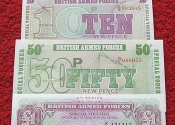 BRITISH ARMED FORCES Kolekcjonerskie Banknoty Zestaw - 4 szt
